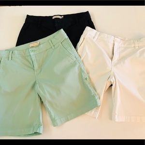 3 Tory Burch Women’s Cuffed Side Tab Shorts Cuffed